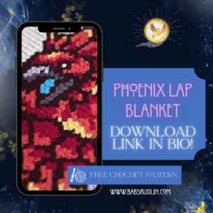 Red phoenix lap blanket crochet pattern