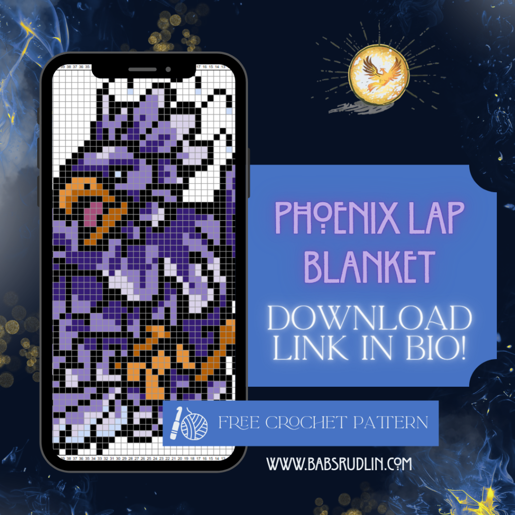 Lilac phoenix lap blanket crochet pattern