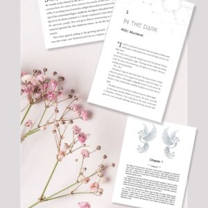 Three sample first pages with illustrated chapter headers: Text reads: Tier 2 - Illustrated chapters