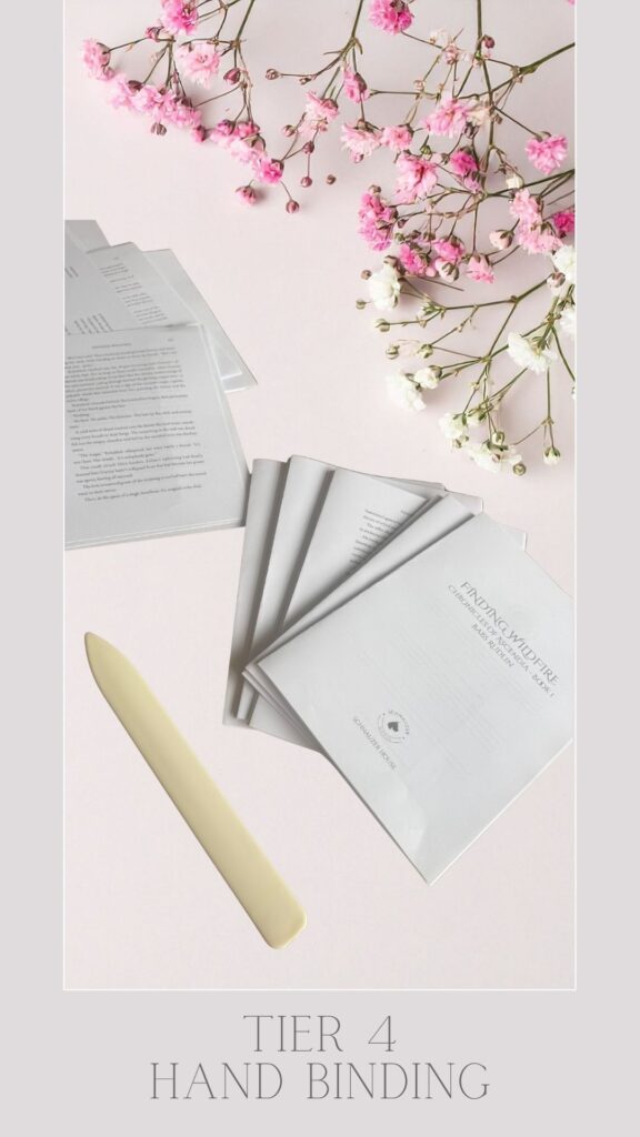 photo of folded signatures ready for hand binding