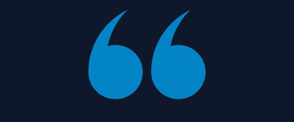blue quote